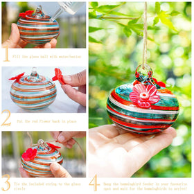 KRISININE gift-ready hummingbird feeder for gardening enthusiasts.