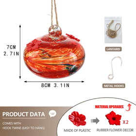 KRISININE hummingbird feeder outdoor decor adds color to your garden.