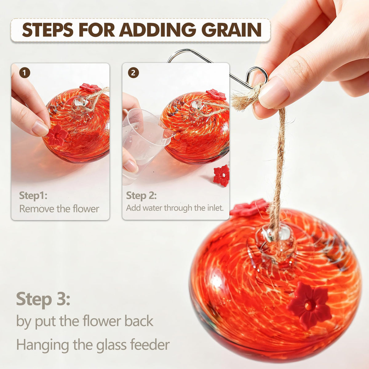 KRISININE feeder with two ports encourages multiple birds to feed.