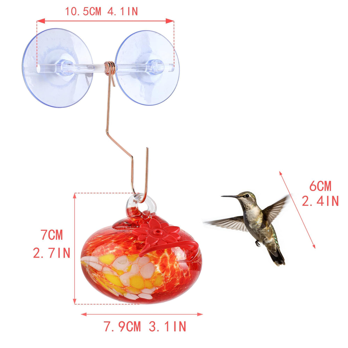 KRISININE window suction cups and hook setup for easy mounting