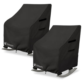 Krismile rocking chair cover on front view showing full waterproof protection