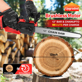 Krodrch mini chainsaw compact design for easy handling.