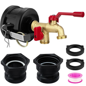 Kruuvax IBC tote adapter camlock connection enables fast, secure hose hookups.