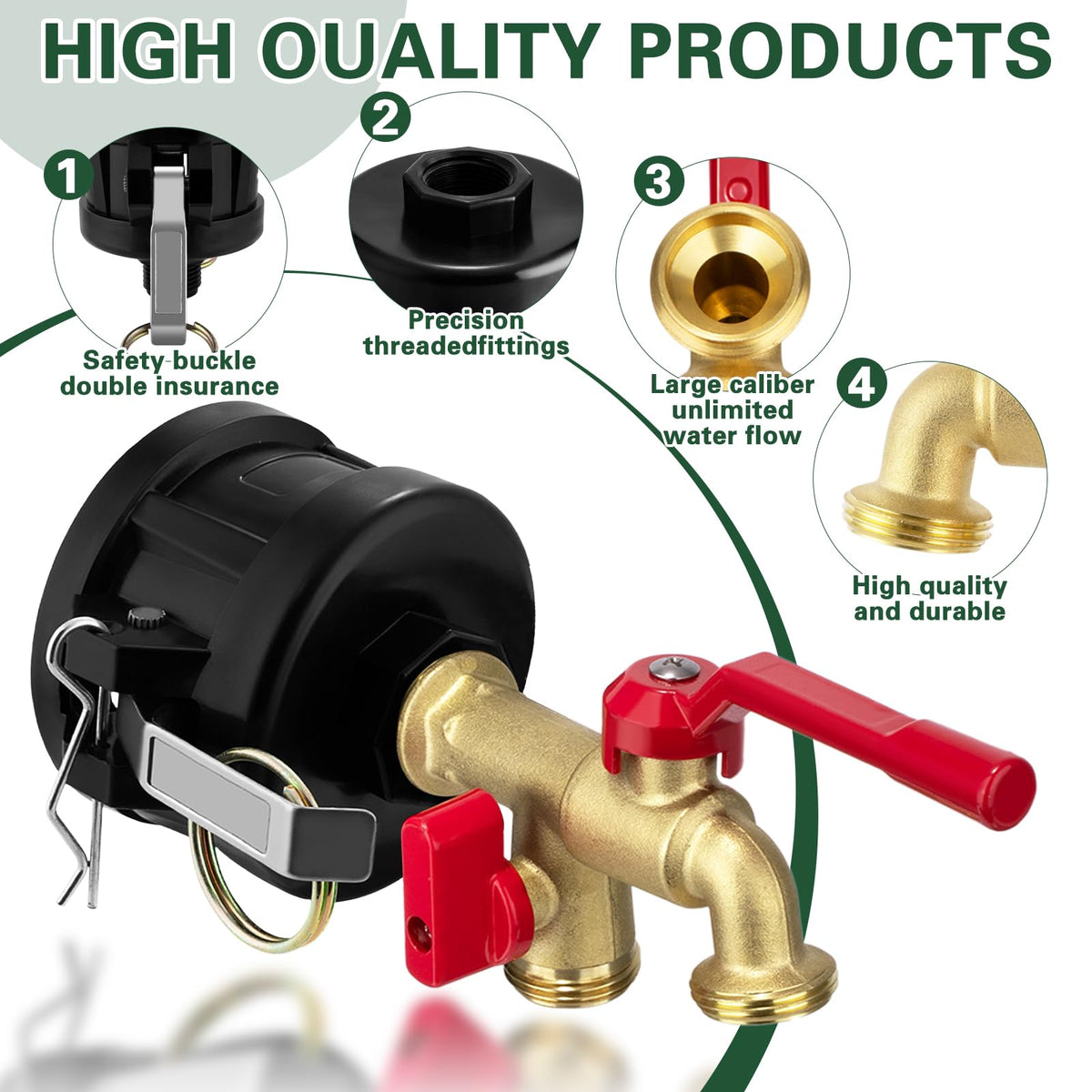 Kruuvax gasket and seal tape maintain leak-free connections.