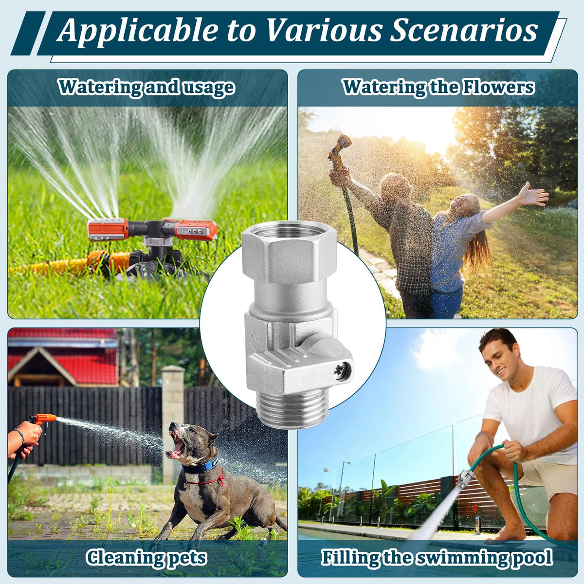 Kruuvax valve with 0.55-inch port supports strong water flow.