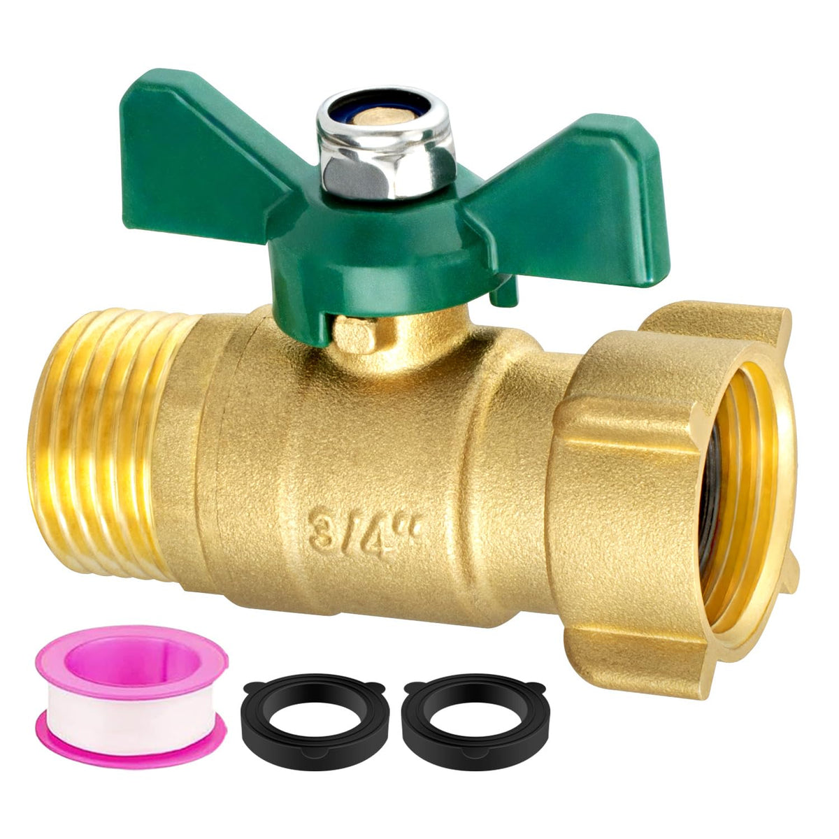 Kruuvax garden hose shut off valve shows compact design for precise water control