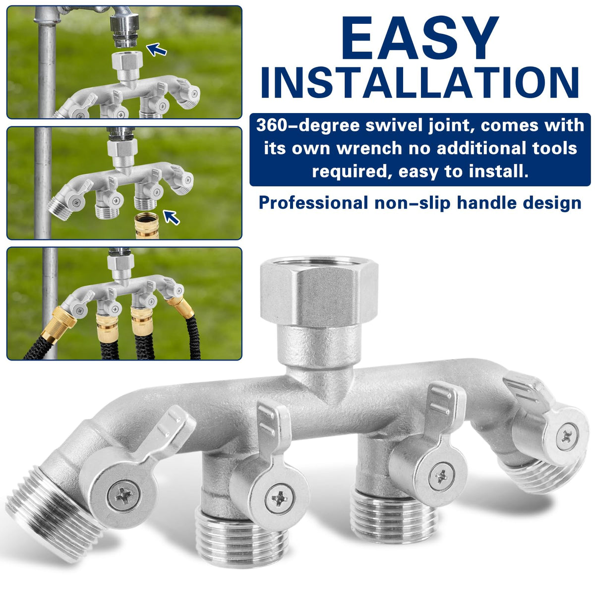 Kruuvax outdoor faucet adapter simplifies garden irrigation.