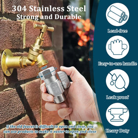 Kruuvax included gasket and thread tape provide leak protection during installation.