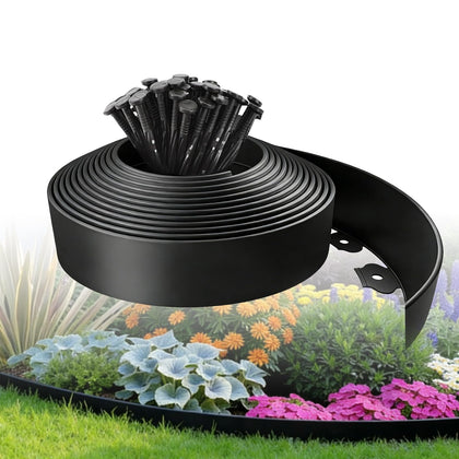 Kryonix landscape edging in 4-inch height defines clean garden borders
