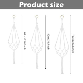 Kryslanix macrame planter hanger 80cm elevates living room and balcony styling.