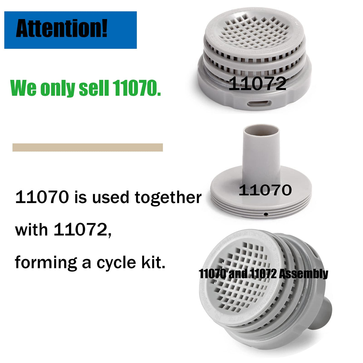 Kscjdg 11070 strainer connector ABS material close-up emphasizes durability