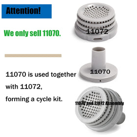 Kscjdg 11070 strainer connector ABS material close-up emphasizes durability