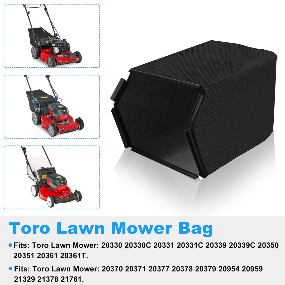 Kscjdg Toro 22in bag 20370-20377 fit for improved clipping containment.