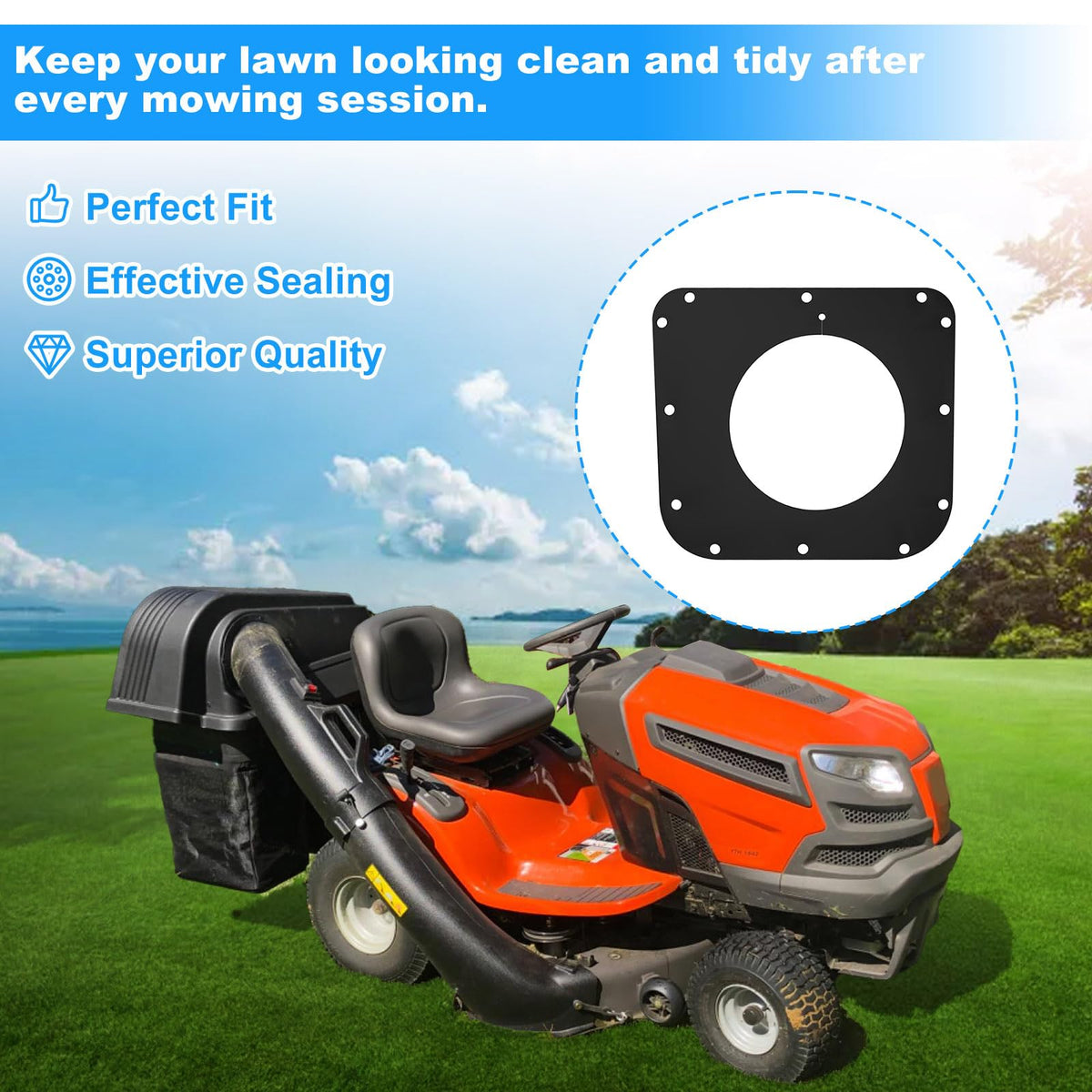 Kscjdg Weed Eater bagger top seal guards against leaks and mess.