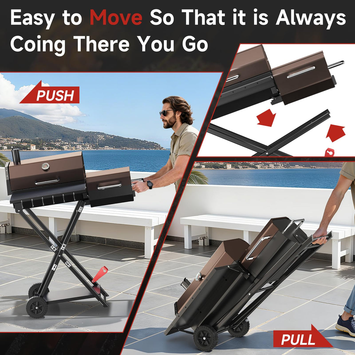 kscocinaBBQ built-in side shelves and storage racks keep utensils within reach