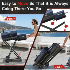 kscocinaBBQ foldable suitcase design compact and portable for tailgates
