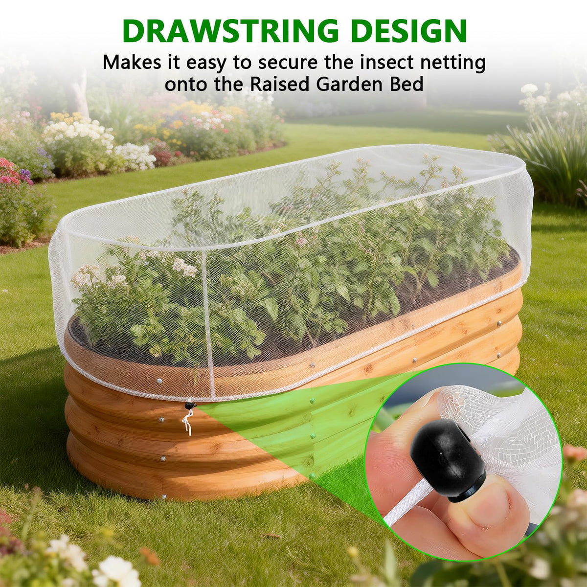 KSFTWUSOL barrier netting protects vegetables from small animals