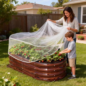 KSFTWUSOL two-pack design for raised beds, patios, or greenhouses