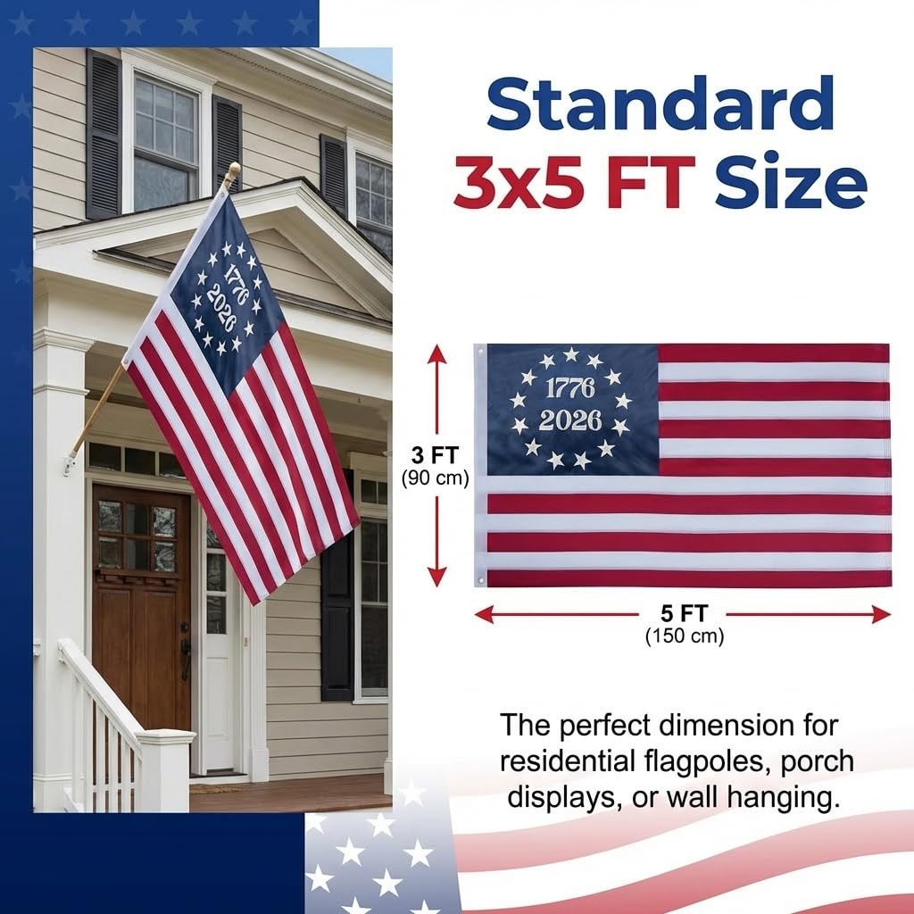 Ksheria heavy-duty nylon flag, durable for all seasons and long-lasting outdoor use.