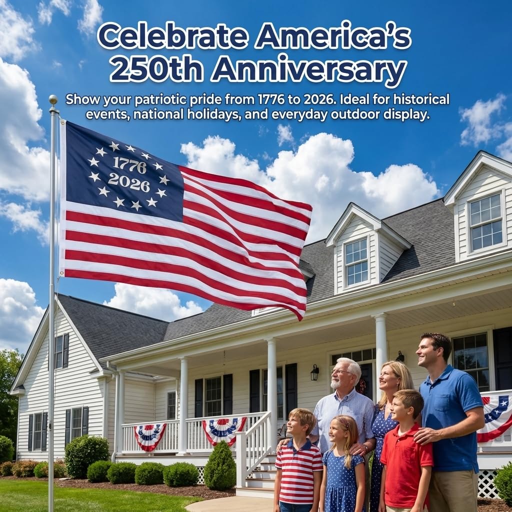 Ksheria patriotic flag decor for Independence Day 2026 and milestone anniversaries.