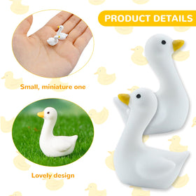 Ksheria tiny goose statue designed for aquariums and plant displays.