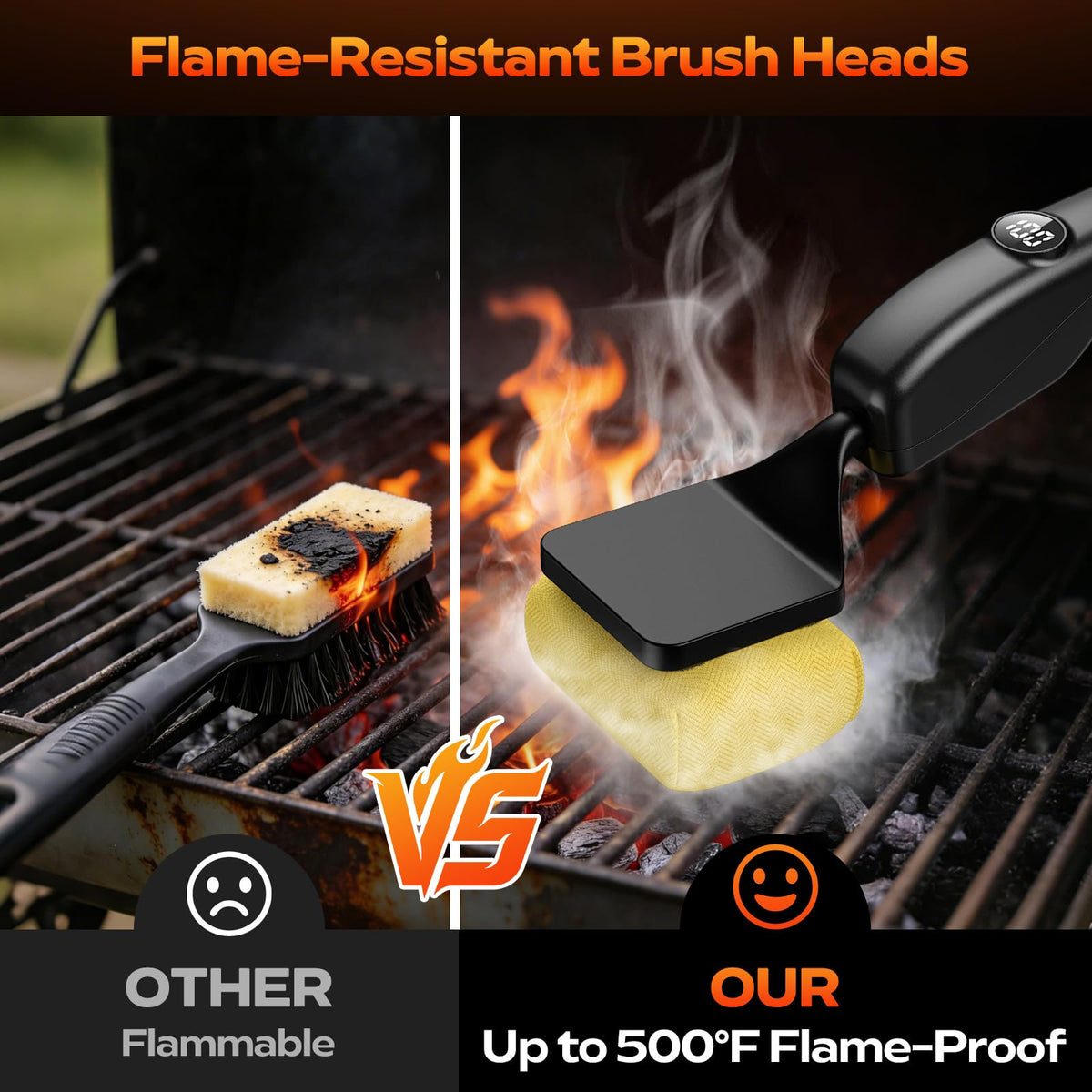 KSNLM three-in-one replaceable brush heads for grates, edges, and seams