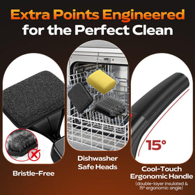 KSNLM dishwasher-safe brush heads for easy maintenance