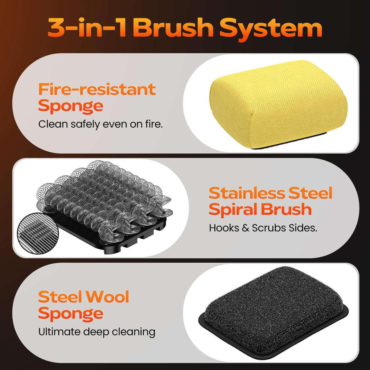 KSNLM gift-ready grill cleaning kit for BBQ lovers