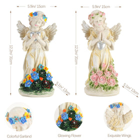 Kssiaz floral-design angel decor brightening flower beds and patios
