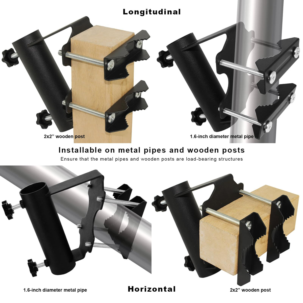 KSWLOR flagpole bracket on a truck for portable roadside flag display.