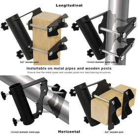 KSWLOR flagpole bracket on a truck for portable roadside flag display.
