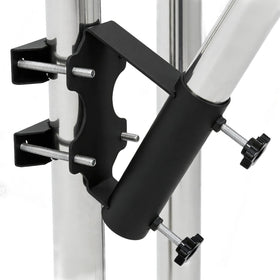 KSWLOR heavy-duty flagpole bracket mounted on wall for secure outdoor display.