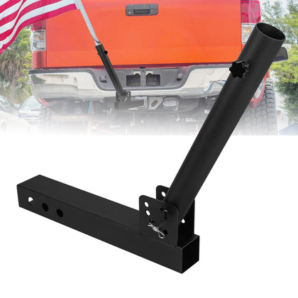 KSWLOR hitch mount flagpole holder assembly secures flags easily