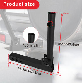KSWLOR flagpole holder mounted on receiver for stable display