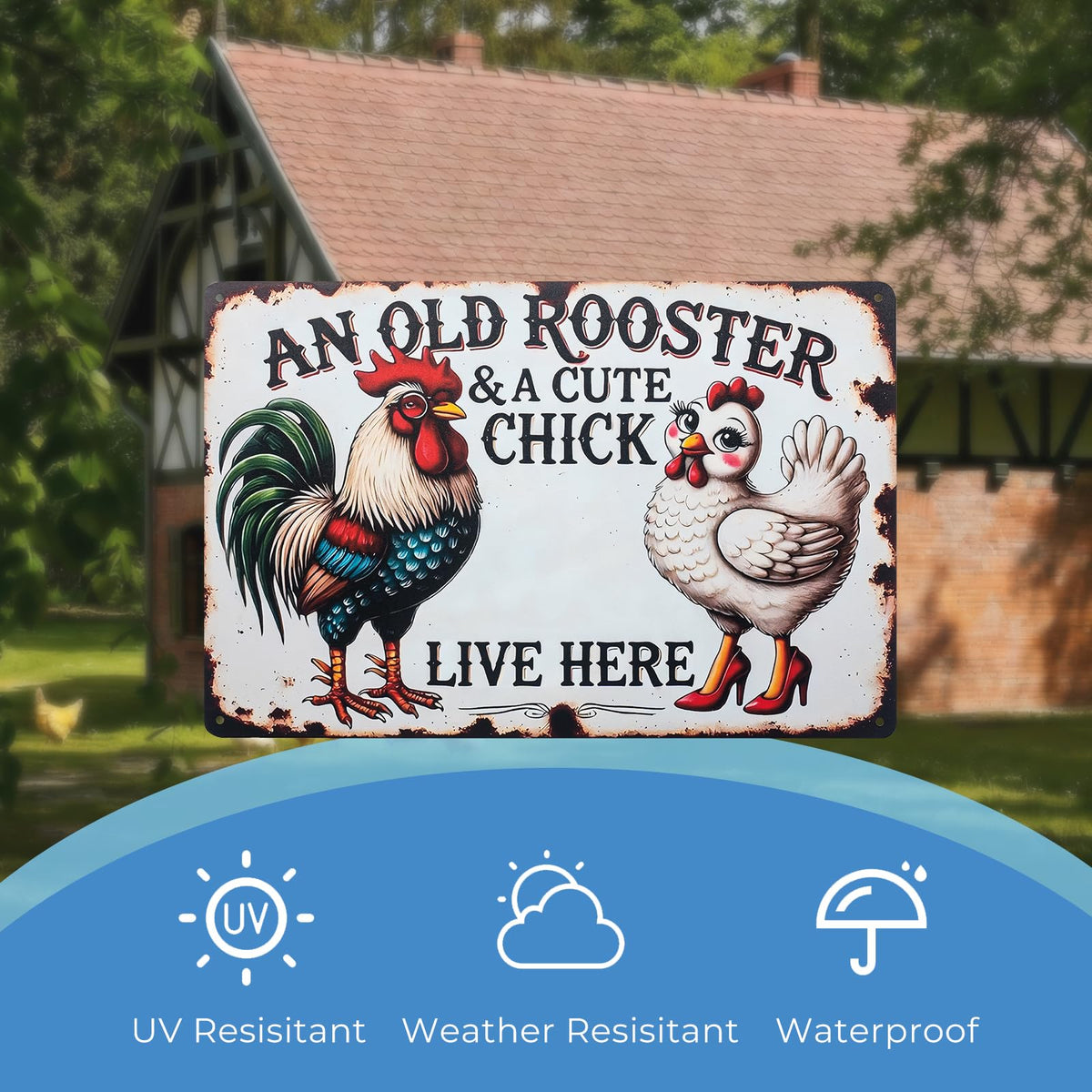 KSYN KO-KO chicken coop wall sign ready to hang