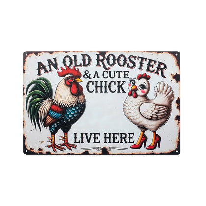KSYN KO-KO funny tin sign roosters coop decor for your chicken yard