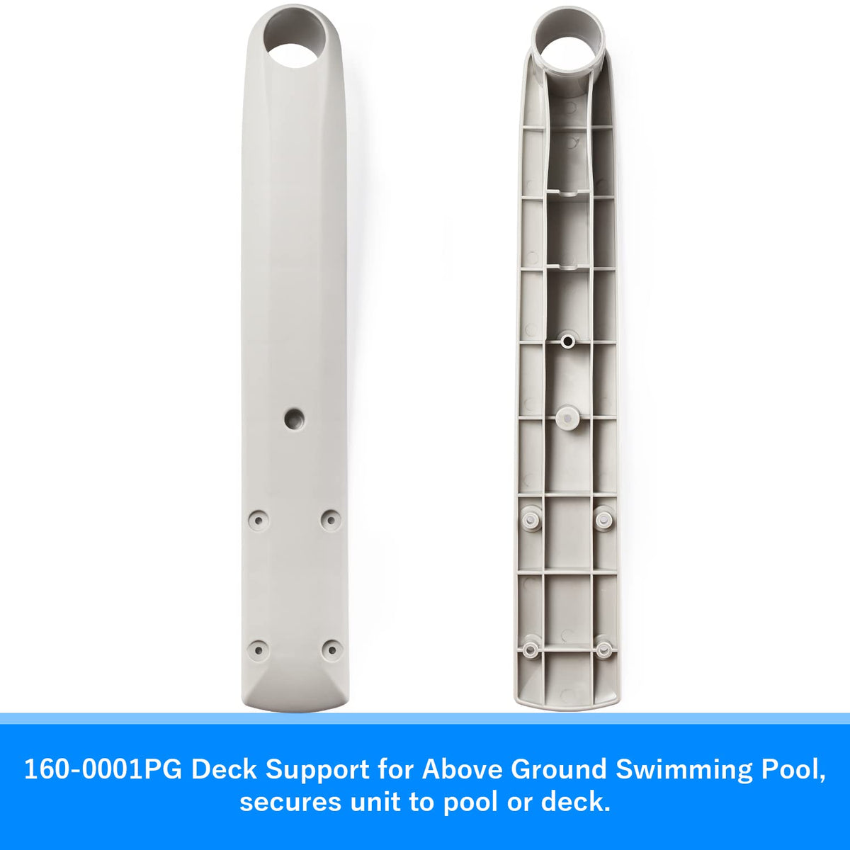 KTWT replacement deck support attaches to handrail post for stable pool entry