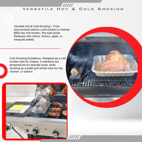 KU-koruo supports cold and hot smoking for cheese, meat, and veggies.