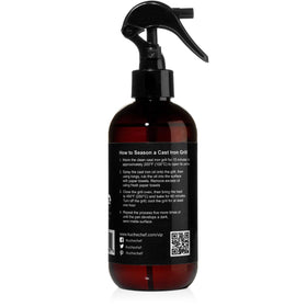 Kuche Chef flaxseed oil forms a durable seasoning film on cast iron.