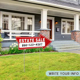 Kuco yard sale signs with stakes improve buyer flow.