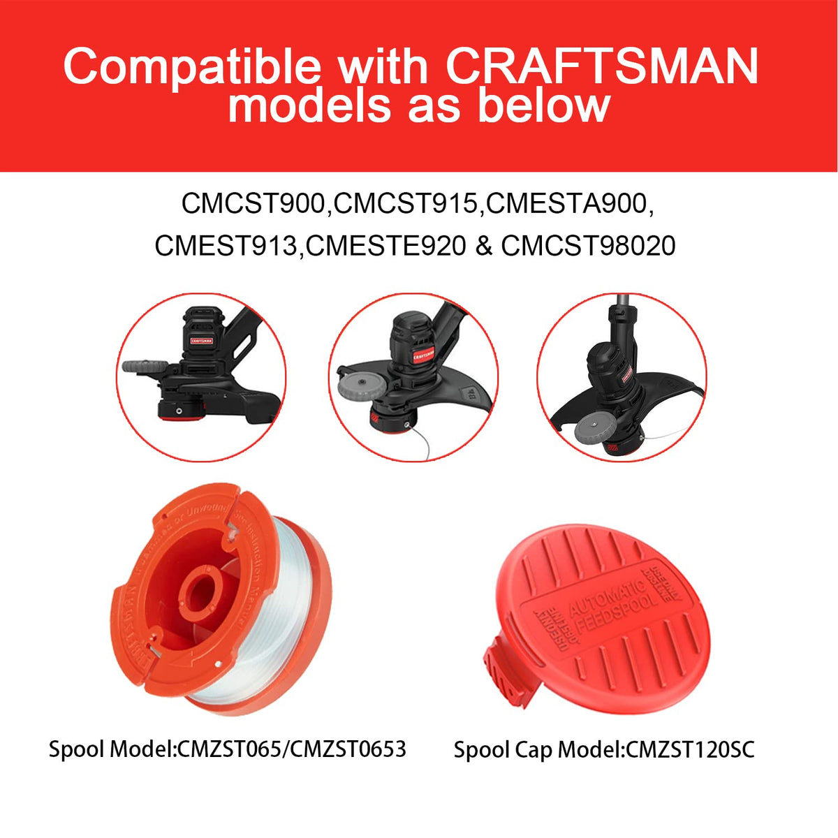 Kudoosen CMZST0653 spool with cap enables quick, tidy replacement.