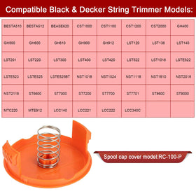Kudoosen RC-100-P compatibility chart showing supported Black Decker models