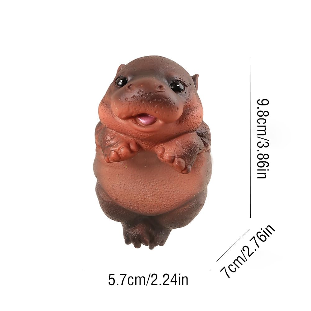 Kudriod Hippo Figurine made of durable resin for outdoor use.
