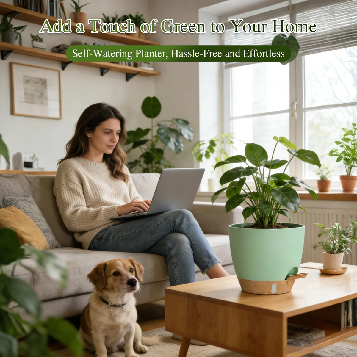 KUGAZ 10-inch planters ideal for herbs, succulents, and small houseplants