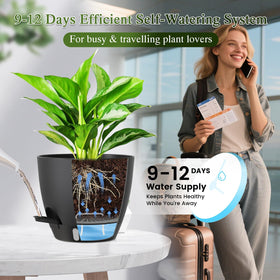 KUGAZ durable plastic planter is lightweight for easy placement.