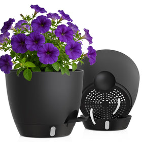 KUGAZ self-watering pot with reservoir maintains steady soil moisture for busy households.