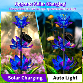 KUKEO solar wind spinner night illumination enhances patios with soft, magical glow