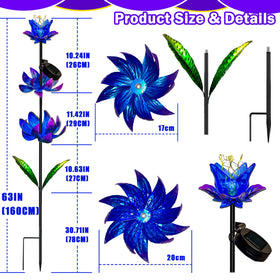 KUKEO three-layer flower wind spinner adds dynamic color and motion to yards