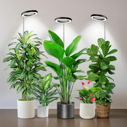 Kullsinss Black Grow Light head close-up for large indoor plants.