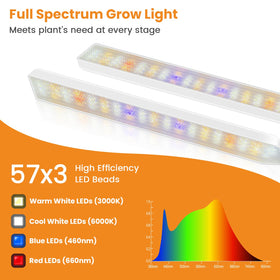 Kullsinss full-spectrum 171 LEDs simulate natural sunlight for seedling to bloom growth.